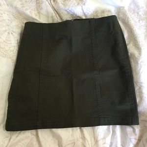 Tilly’s Olive green denim mini skirt